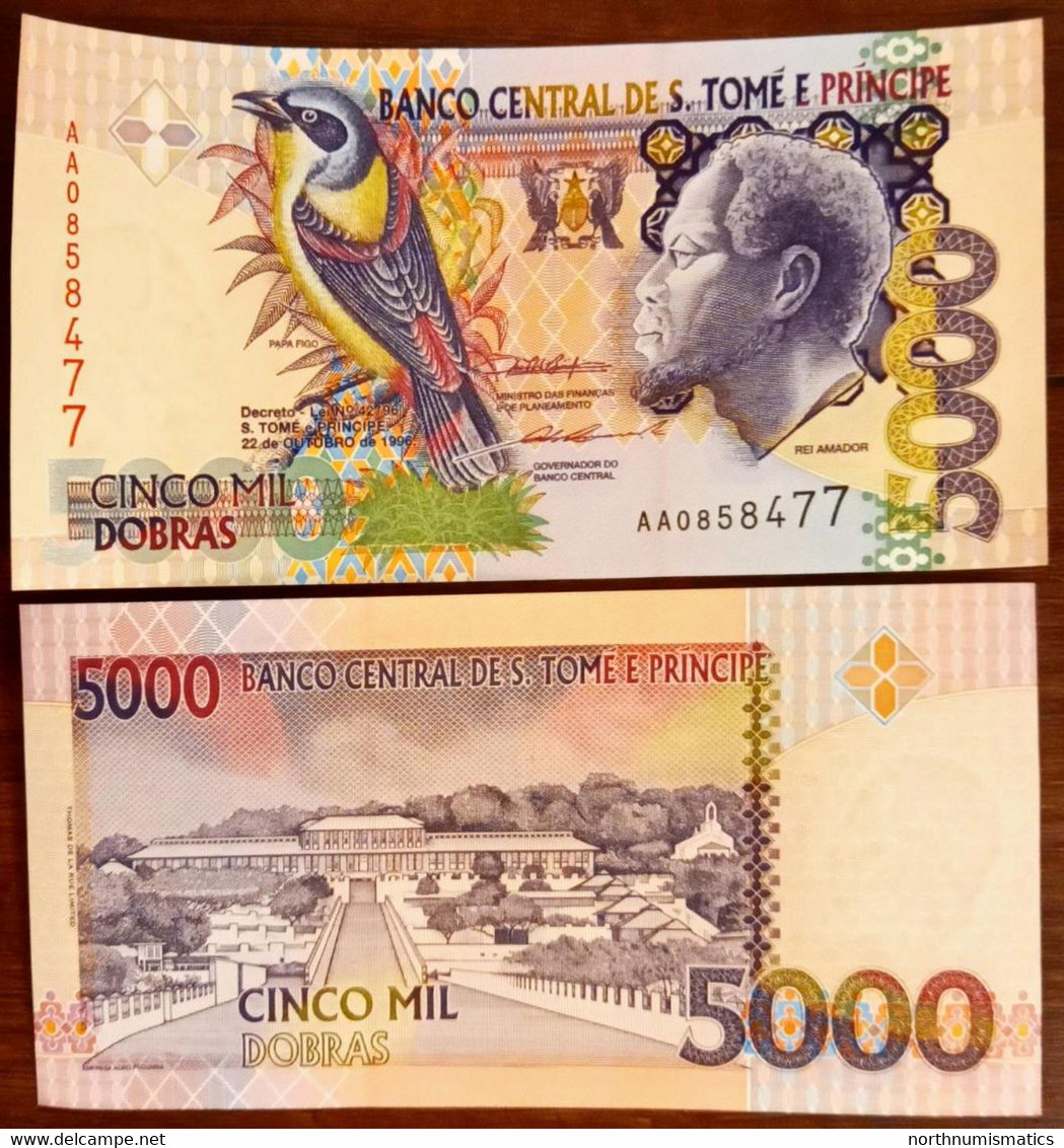 Sao Tome And Principe 5000 Dobras 1996  Unc - Sao Tome And Principe