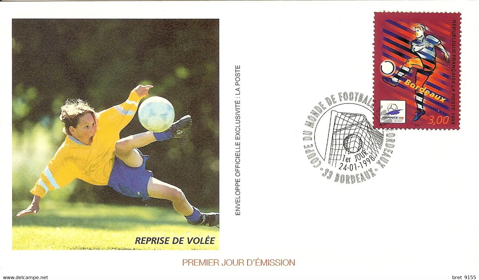 TIMBRES FRANCE 98 XVI COUPE DU MONDE DE FOOBALL 12 ENVELOPPES PREMIER JOUR D EMISSION - Postdokumente