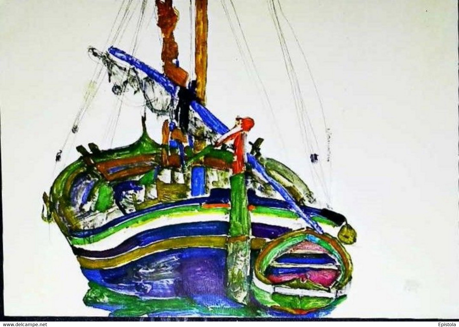 ►    Bateau De Pêche De Trieste  Par  EGON SCHIELE - Schiele