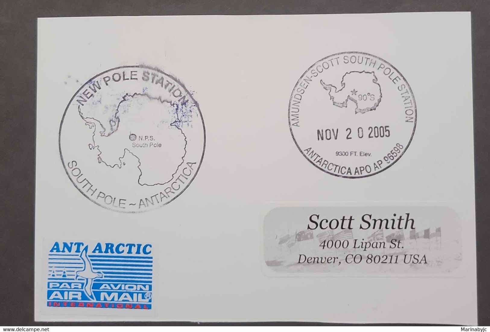 SO) 2005, USA, ANTARCTIC STATION, EXPEDITION, PLANE, WASHINGTON, PRESIDENT, AIR MAIL - Other & Unclassified
