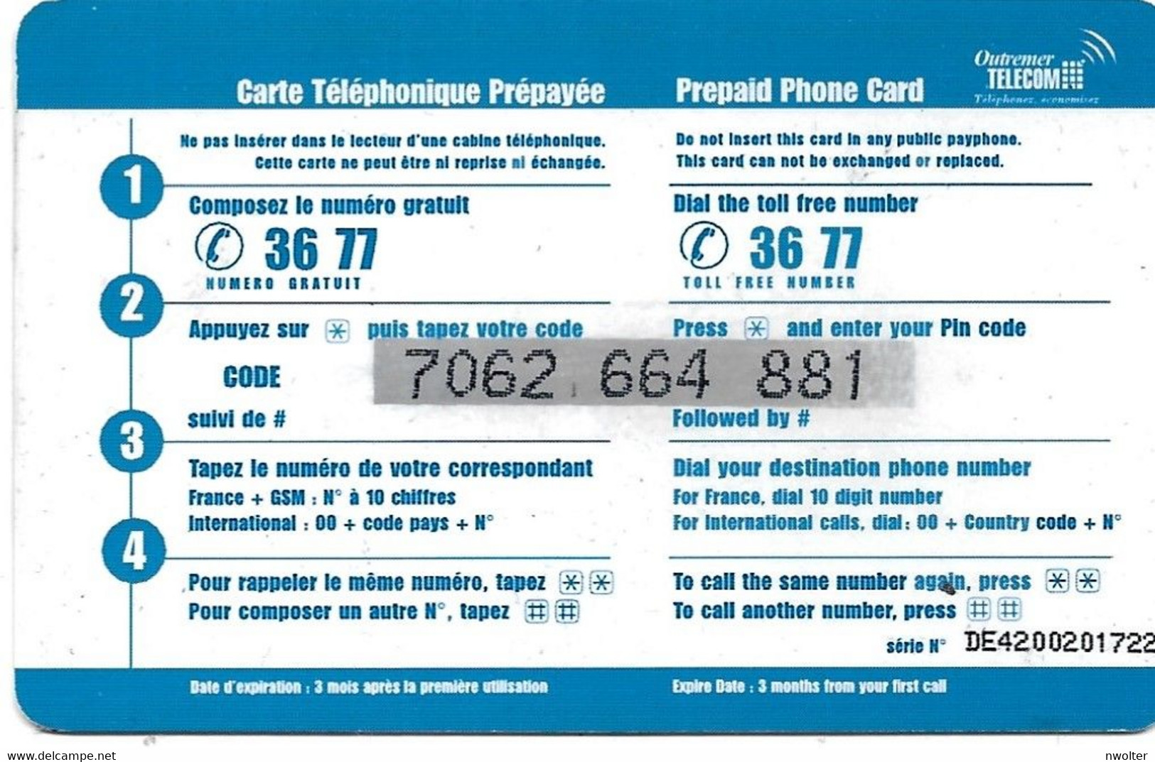 @+ TC Prépayée Outremer - Telecom : Anse Canot - Guadeloupe - Ref : FA-OUT-0112 - Antillen (Französische)