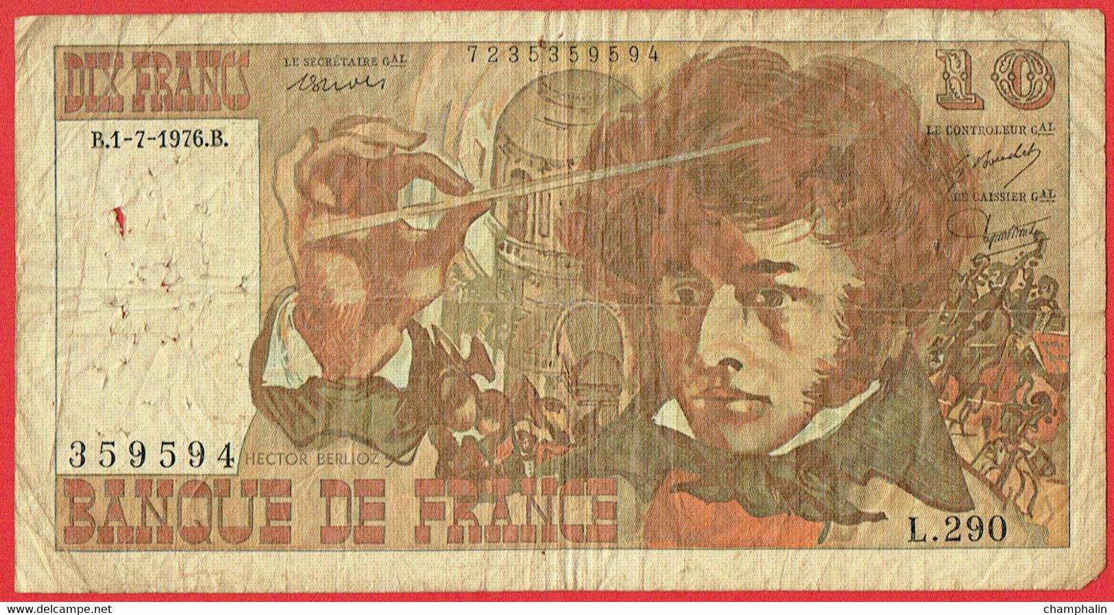 France - Billet De 10 Francs Type Berlioz - 1er Juillet 1976 B - 10 F 1972-1978 ''Berlioz''