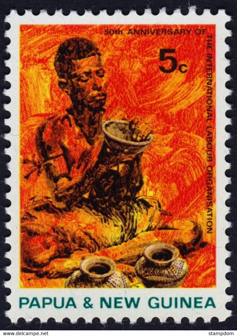 PAPUA NEW GUINEA 1969 ILO Potter - USED @S1011 - ILO