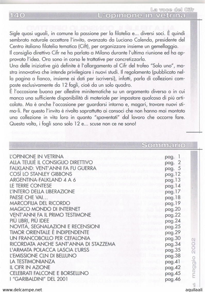 La Voce Del Cifr. Edizione Maggio 2002 - Italienisch (ab 1941)