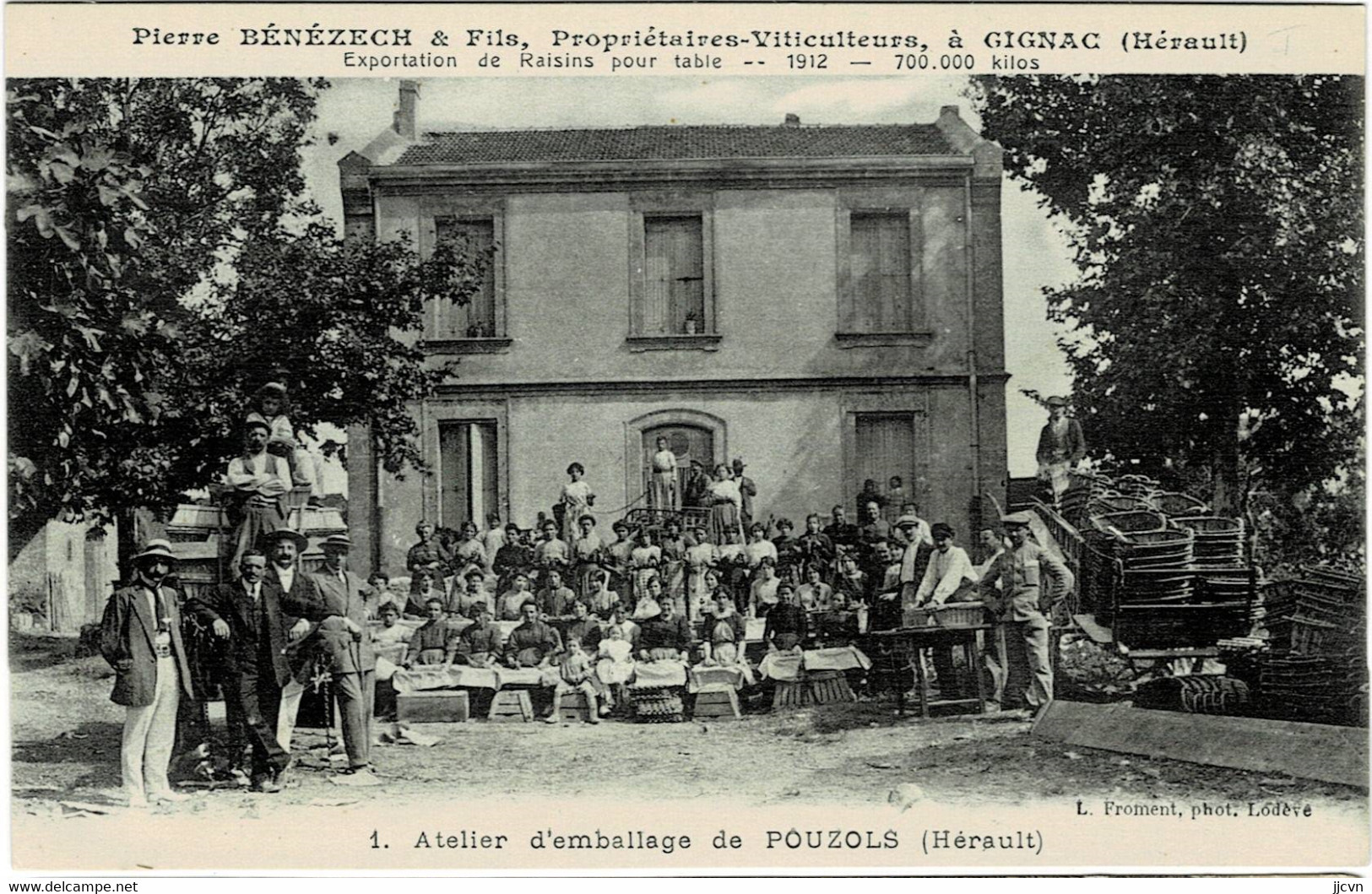 ""34 - Hérault - Gignac - P. Bénézech - Propriétaires Viticulteurs - Atelier D' Emballage De Pouzols - Gignac