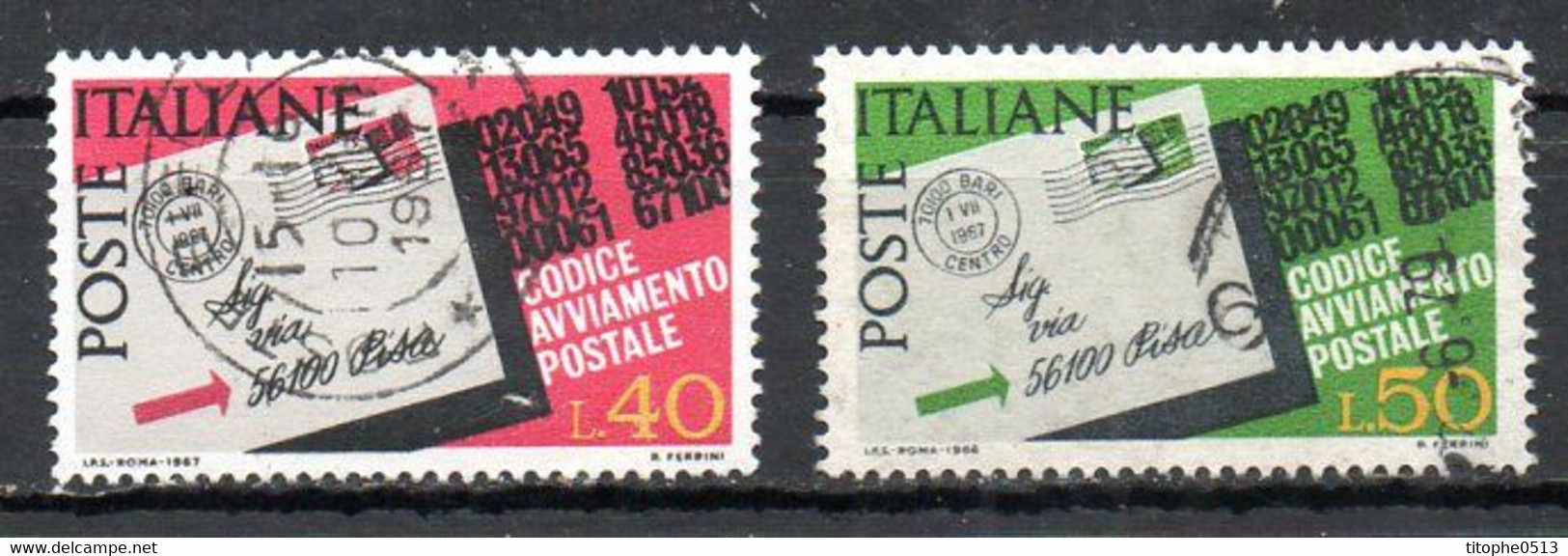 ITALIE. N°979-80 De 1967 Oblitérés. Code Postal. - Zipcode