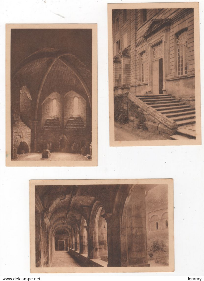 79 - CELLES-SUR-BELLE - LOT DE 3 CARTES - EGLISE St-HILAIRE ET ABBAYE - CRYPTE, ESCALIER D'HONNEUR, CLOÎTRE... - Celles-sur-Belle