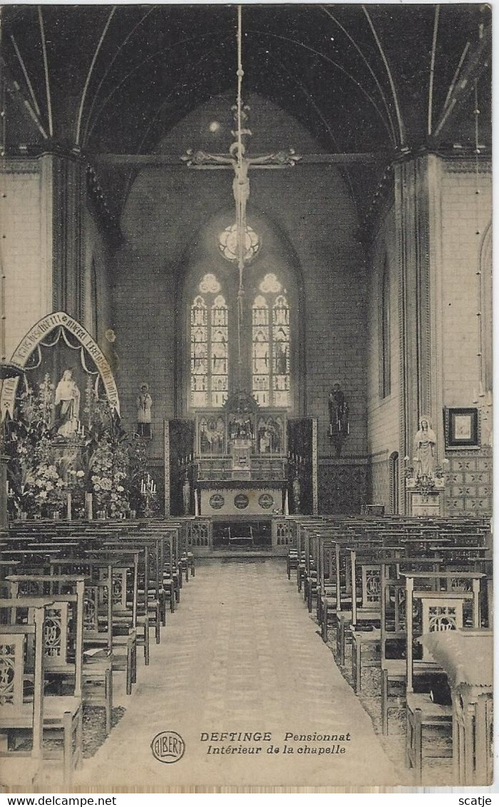 Deftinge   Pensionnat   -   Intérieur De La Chapelle.   -   1923   Naar   Temsche - Lierde