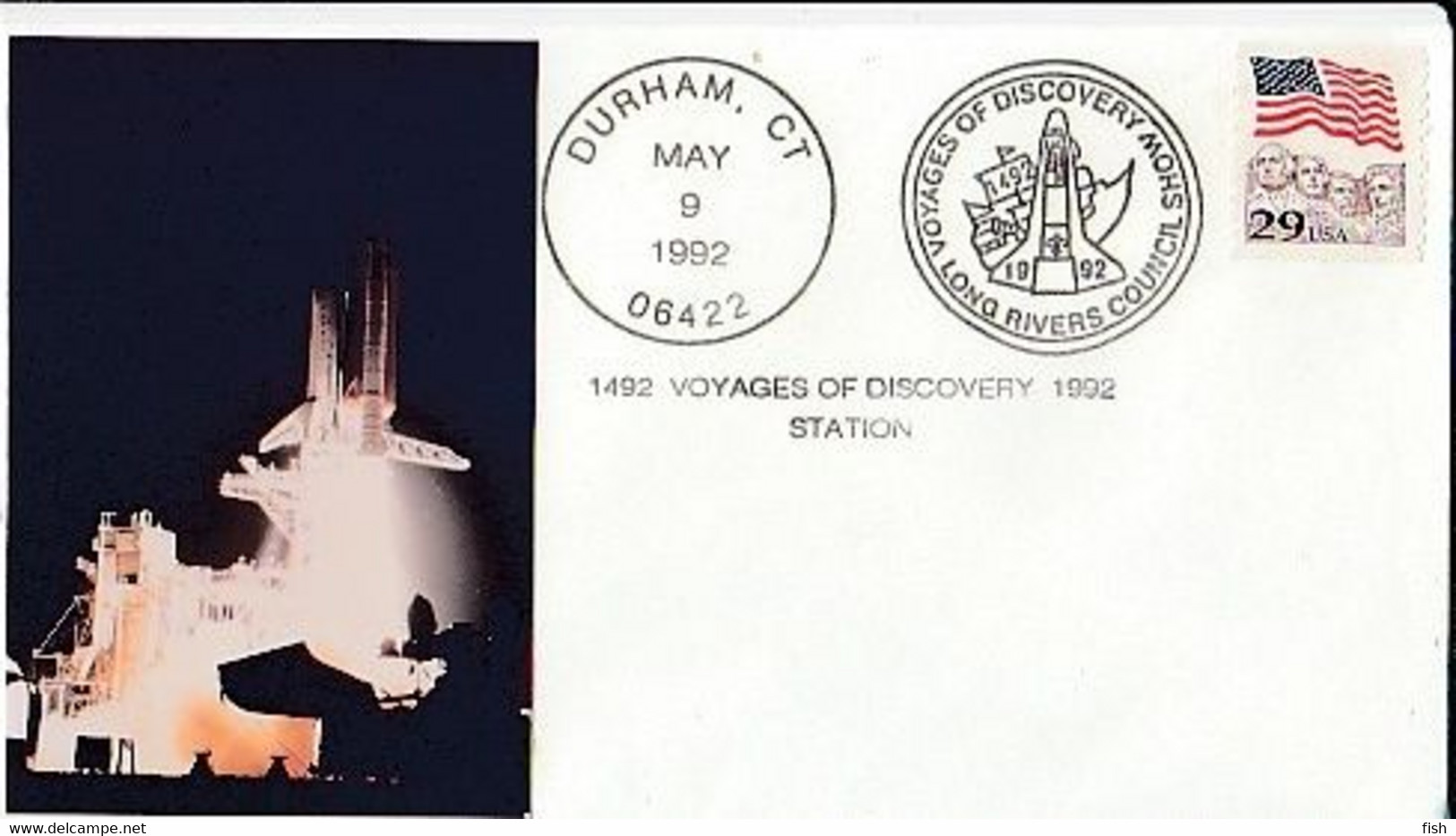 United States &  FDC  Voyages Of Discovery Station, Durham 1992 (5539) - North  America
