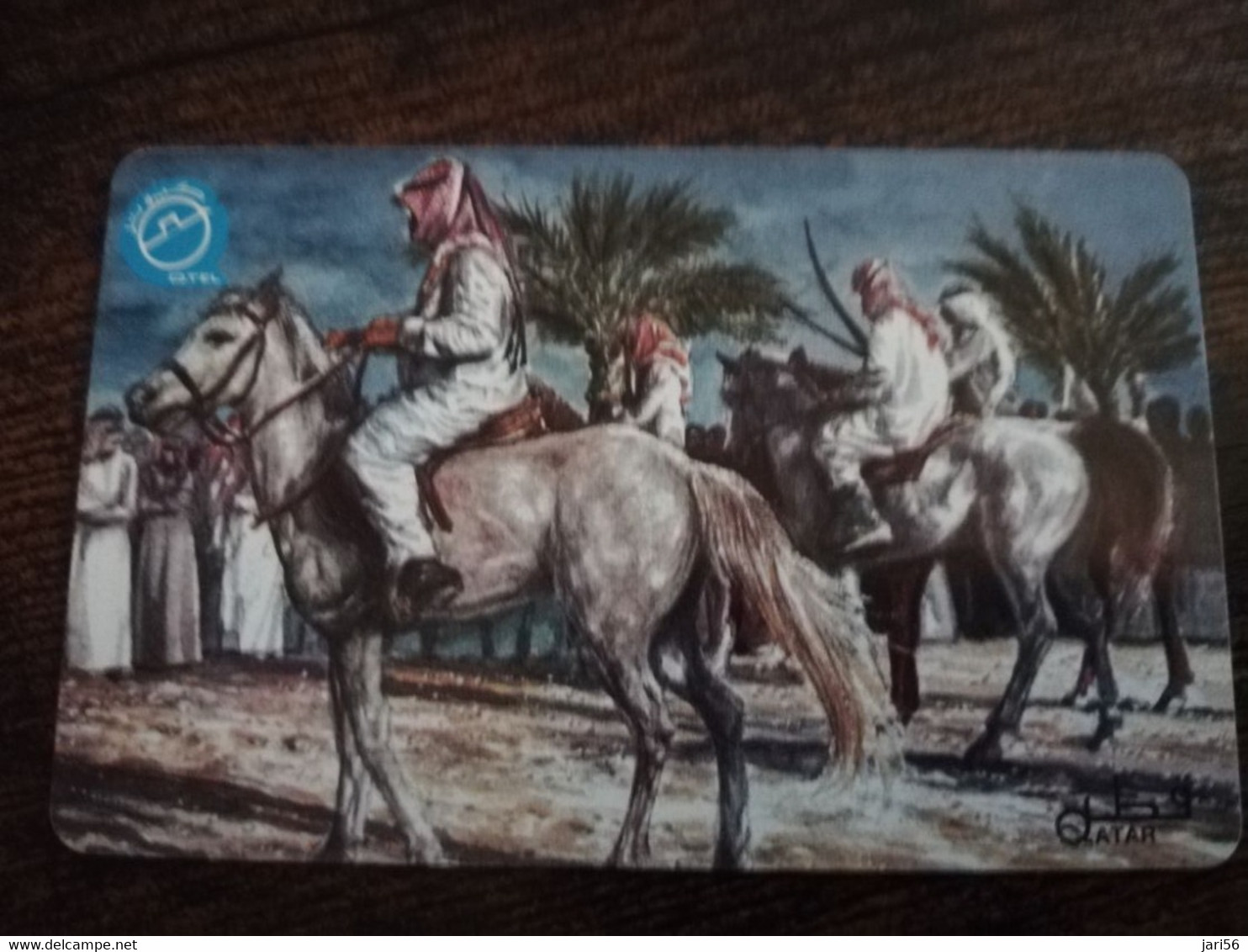 QATAR  PUBLIC TELECOM CORPORATION / PAY PHONE  MAGNETIC/ AUTELCA   Q 30   QTR 82  ARABS ON HORSEBACK        **9114** - Qatar