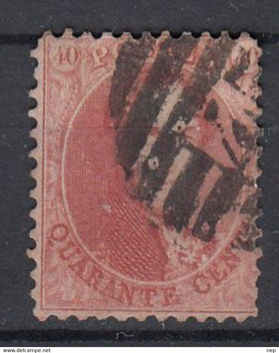 BELGIË - OBP - 1863 - Nr 16 (T/D 12 1/2) - (P 45 - GENT) - + Coba 1.00€ - Matasellado De Barras: Percepciones