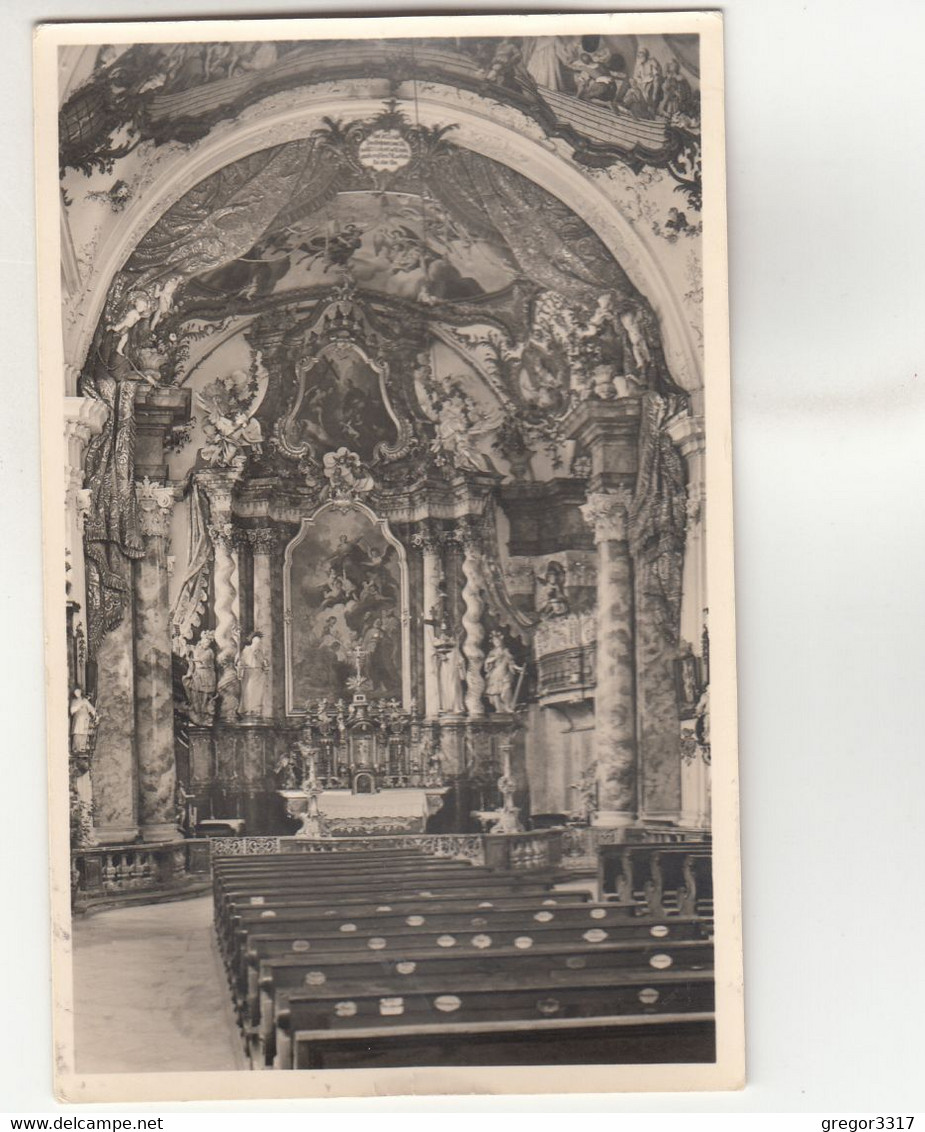 A9176) Zisterzienserkirche RAITENHASLACH Bei BURGHAUSEN / Salzach - Tolle Alte AK - !!  S/W Stempepl Pfarrer Jordan - Burghausen