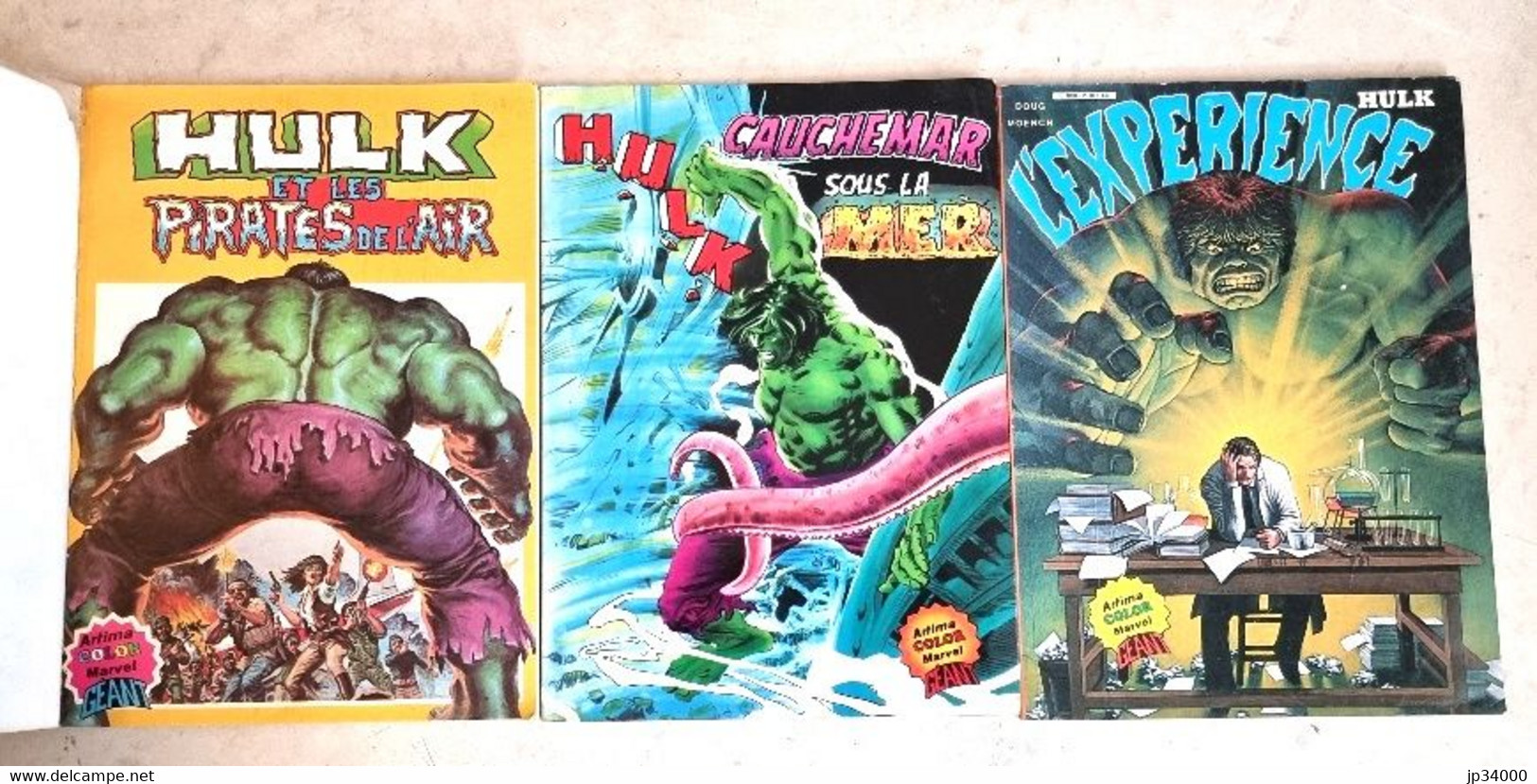 HULK Artima Color Marvel GEANT Lot De 2+1recueil De 2 Soit 4 Numéros Tous Différents - Hulk