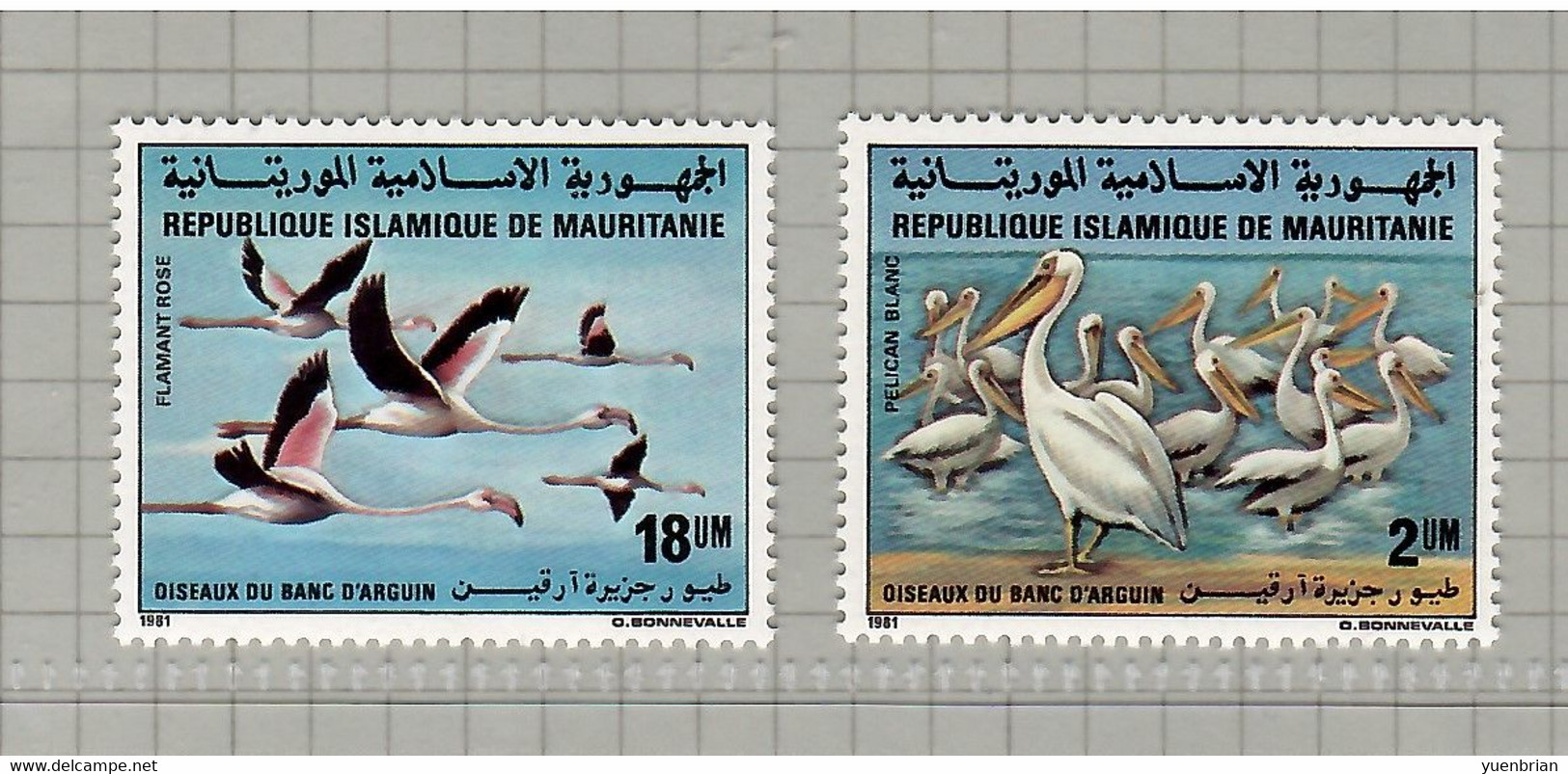 Mauritania 1981, Bird, Birds, Set Of 2v, MNH** - Pélicans