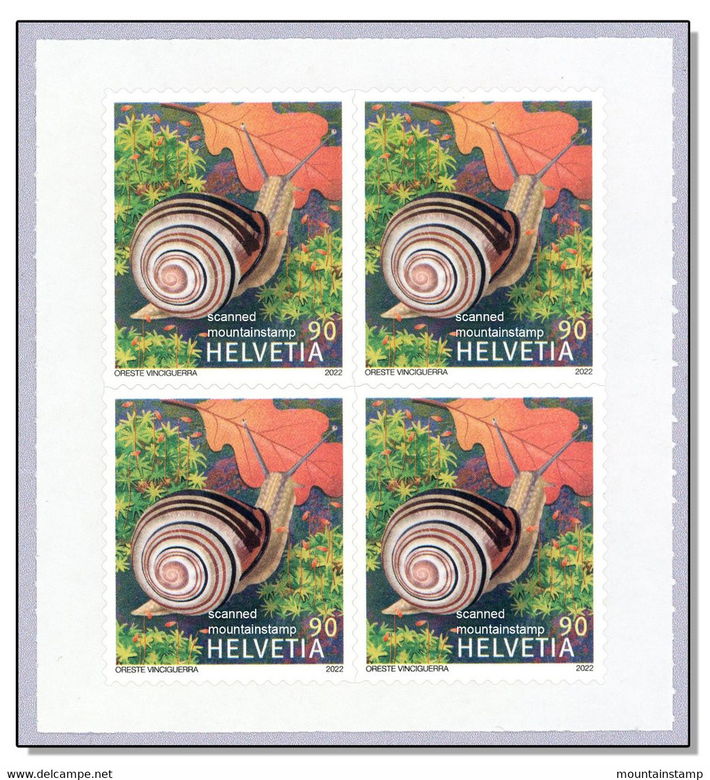 Switzerland 2022 -  (2022/1) Snail - Schnecke - Lumaca - Escargot - MNH ** Block 4 - Neufs