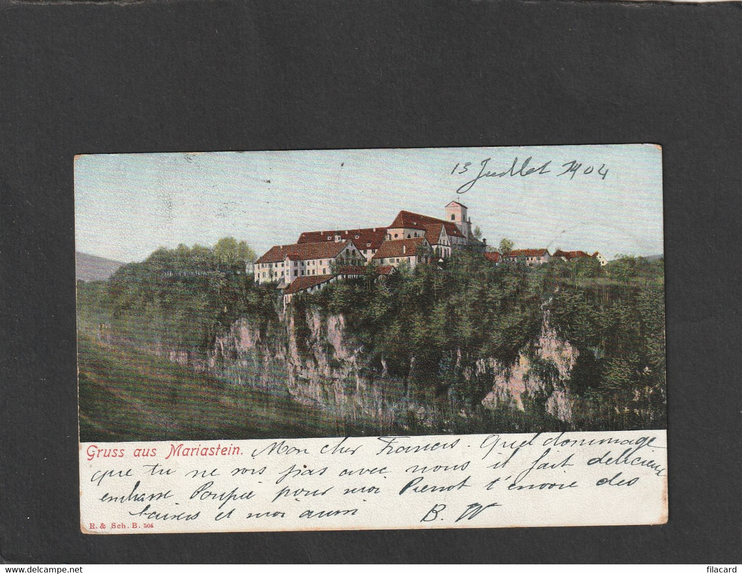 110595        Svizzera,  Gruss  Aus  Mariastein,  VG  1904 - Metzerlen-Mariastein