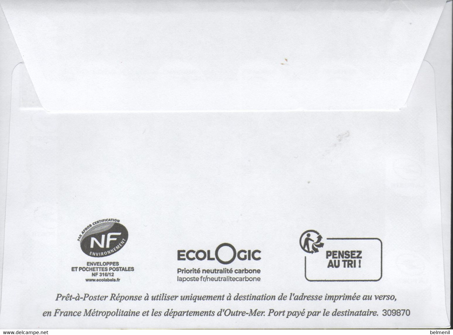 FRANCE PAP L'ENGAGEE 3 Enveloppes BICE (bureau International Catholique De L'enfance ), Institut Curie, Ligue Cancer - Prêts-à-poster:reply