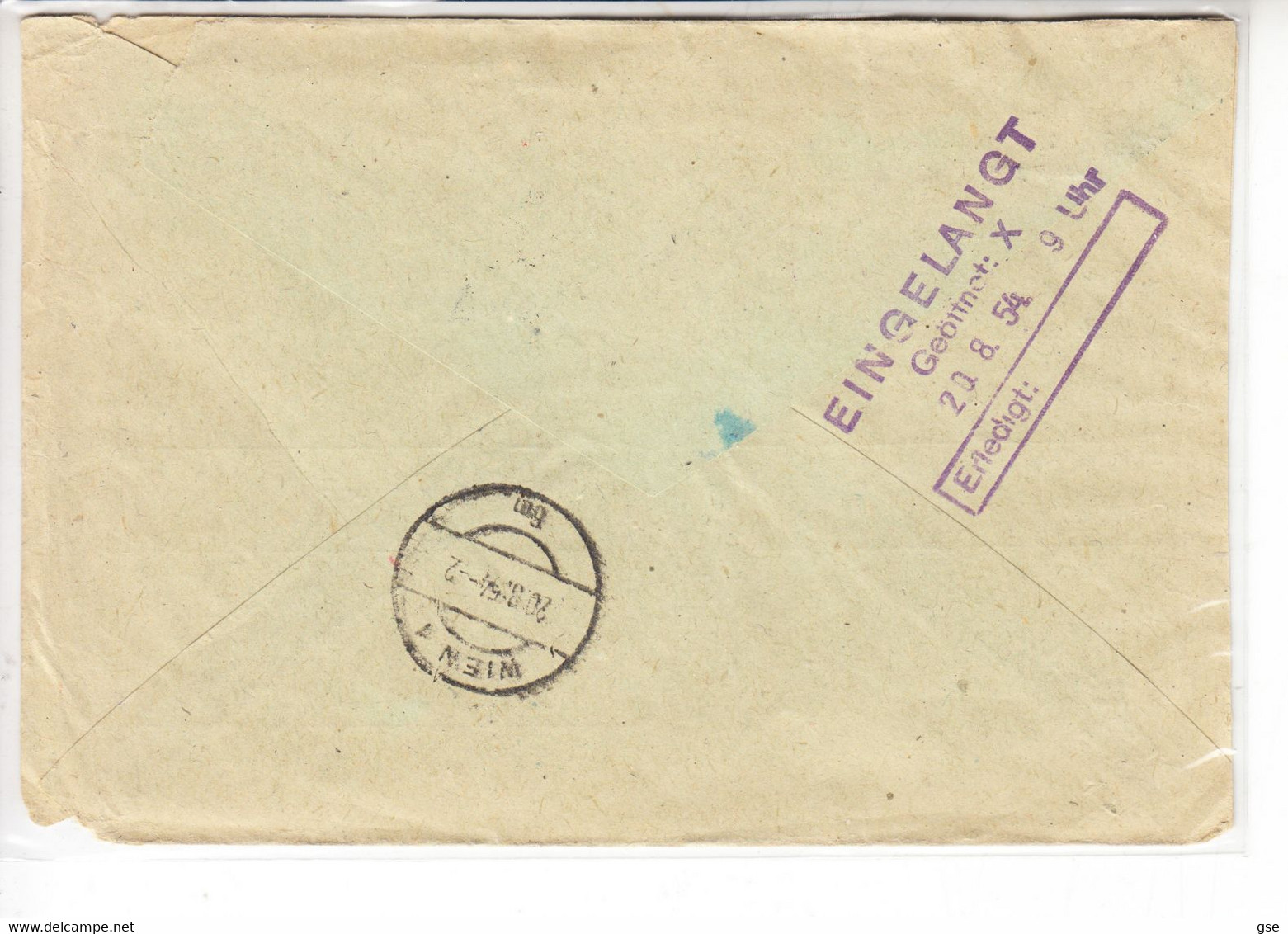 BULGARIA 1954 -  Yvert 738-771 Su Raccomandata Per  Wien - Cartas & Documentos