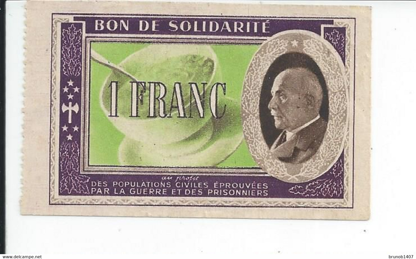 1 FRANC PETAIN - Notgeld