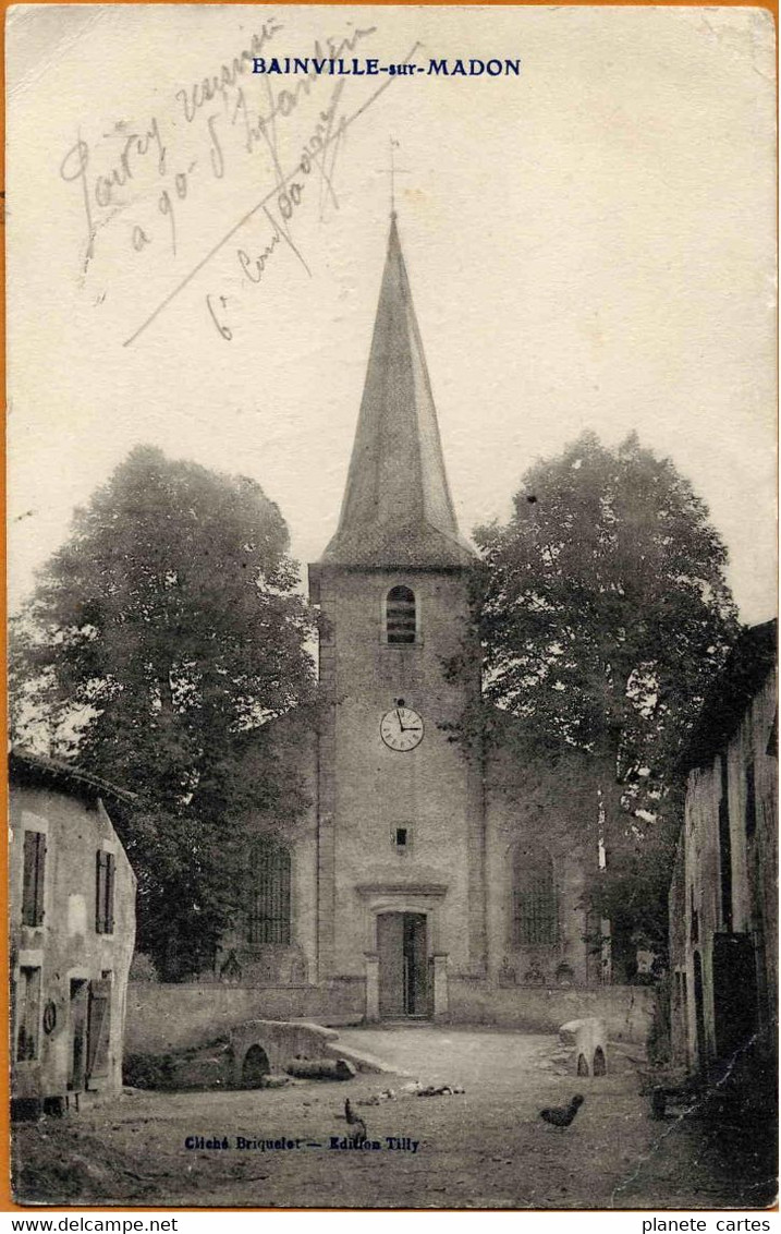 54 / BAINVILLE-sur-MADON - église Et Abords (volailles En Liberté...) - Other & Unclassified