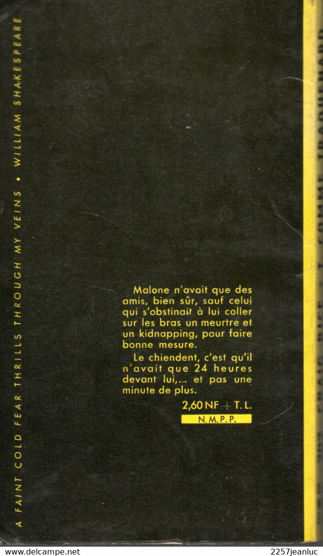 Roman De Craig Rice T.comme Traquenard Editions Denoel  De 1962 - Denöl, Coll. Policière