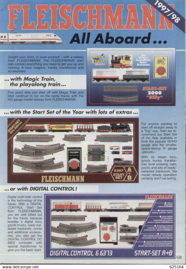 Catalogue FLEISCHMANN 1997-98 All Aboard...Magic Train - Digital - N Piccolo - Inglés