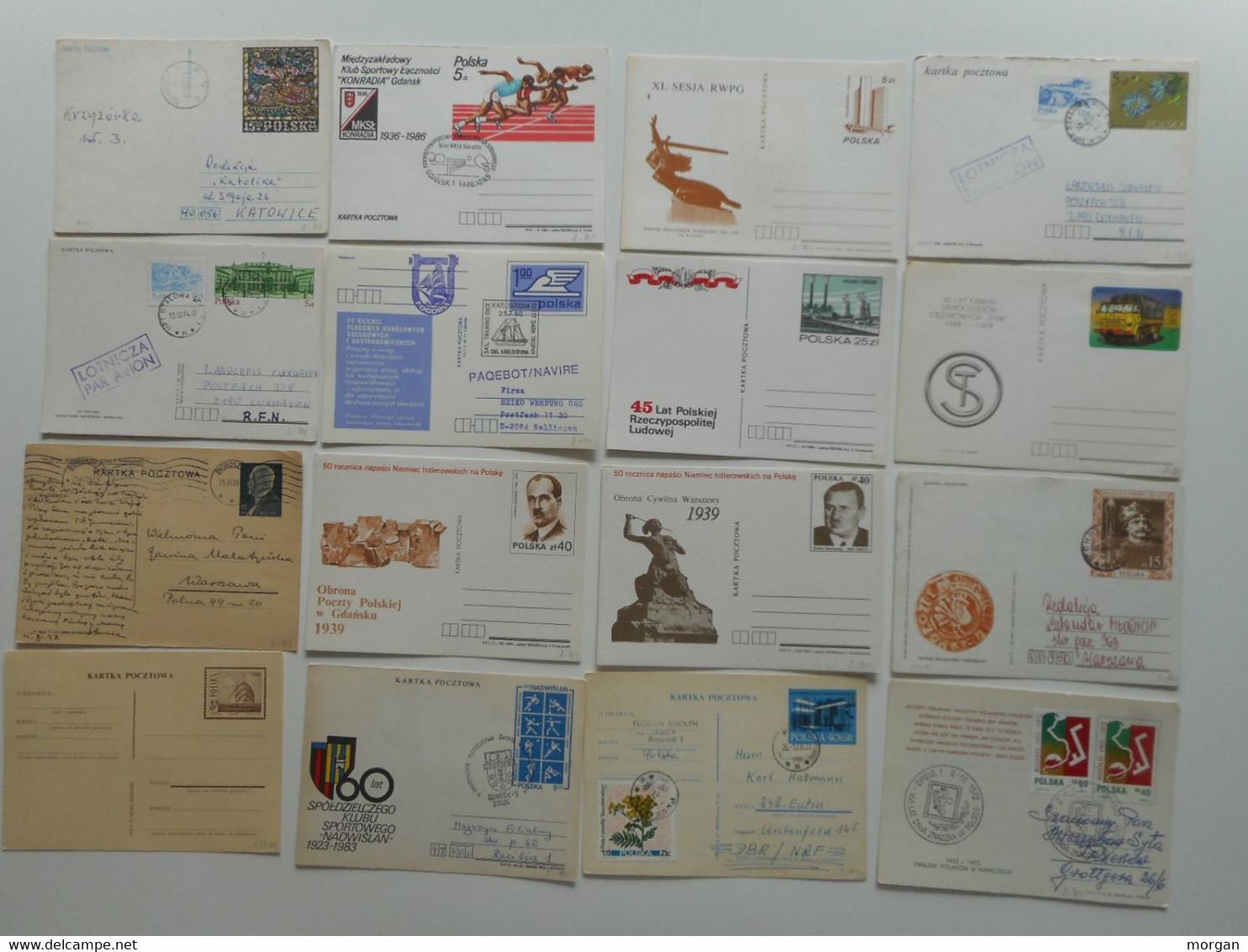 POLOGNE  POLSKA  LOT DE 62 ANCIENNES ENVELOPPES ENVOIS PHILATELIQUES - Collections