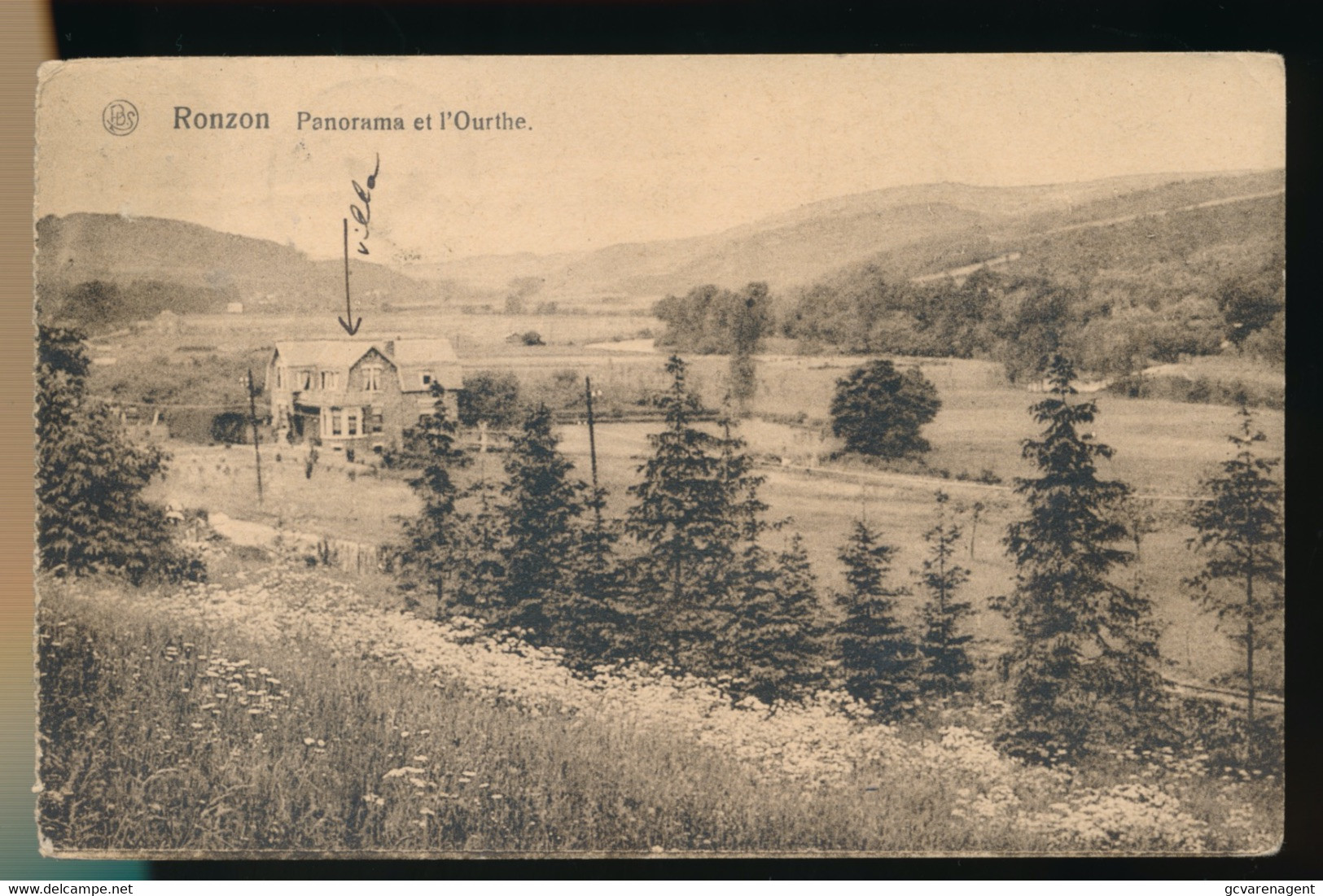 RONZON  PANORAMA ET L'OURTHE      2  SCANS - Rendeux