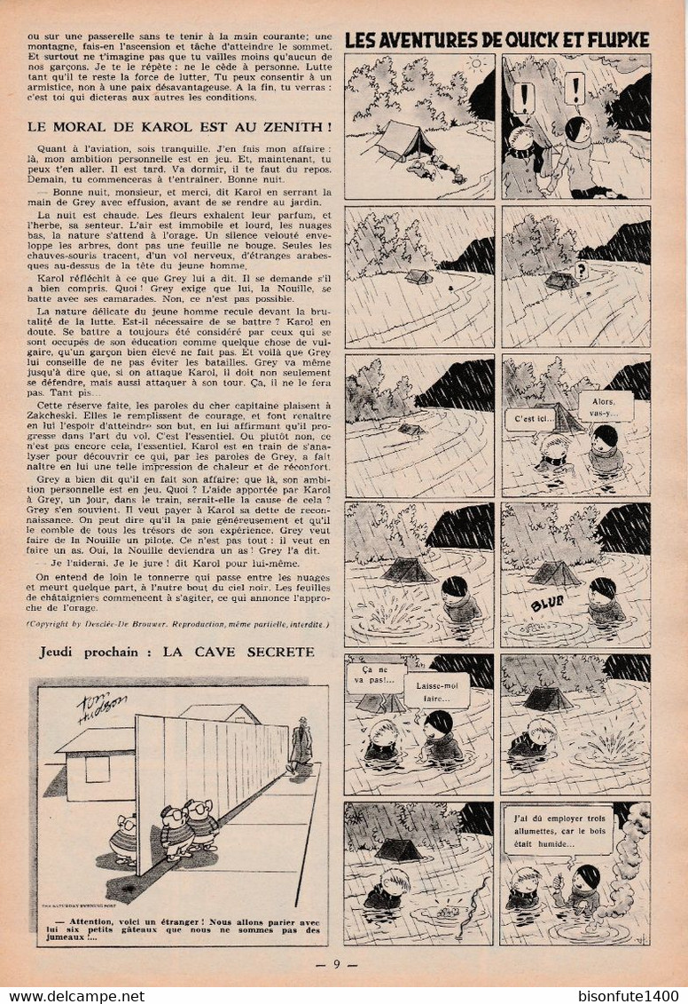TINTIN - Hergé : Les Aventures De Quick Et Flupke En Noir Et Blanc Datant De 1950 Et Paru Dans Le Journal TINTIN. - Quick Et Flupke