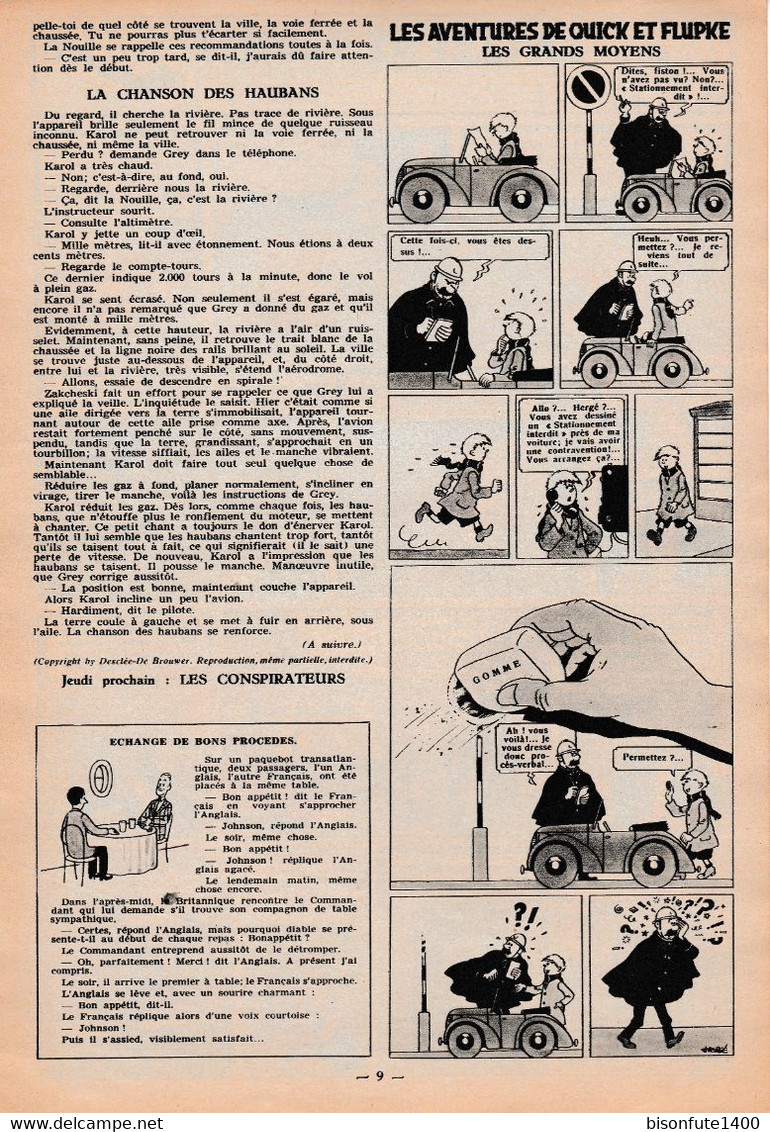 TINTIN - Hergé : Les Aventures De Quick Et Flupke En Noir Et Blanc Datant De 1950 Et Paru Dans Le Journal TINTIN. - Quick Et Flupke