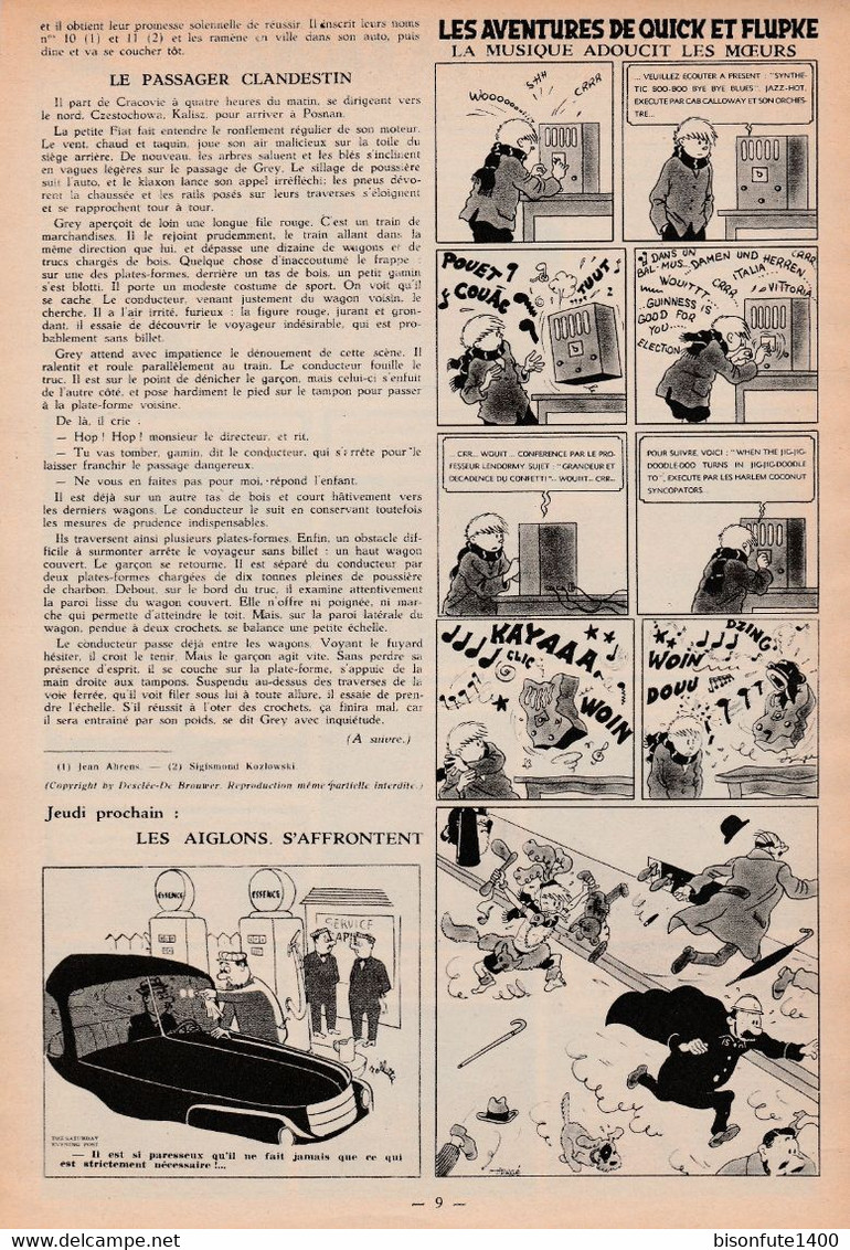 TINTIN - Hergé : Les Aventures De Quick Et Flupke En Noir Et Blanc Datant De 1950 Et Paru Dans Le Journal TINTIN. - Quick Et Flupke