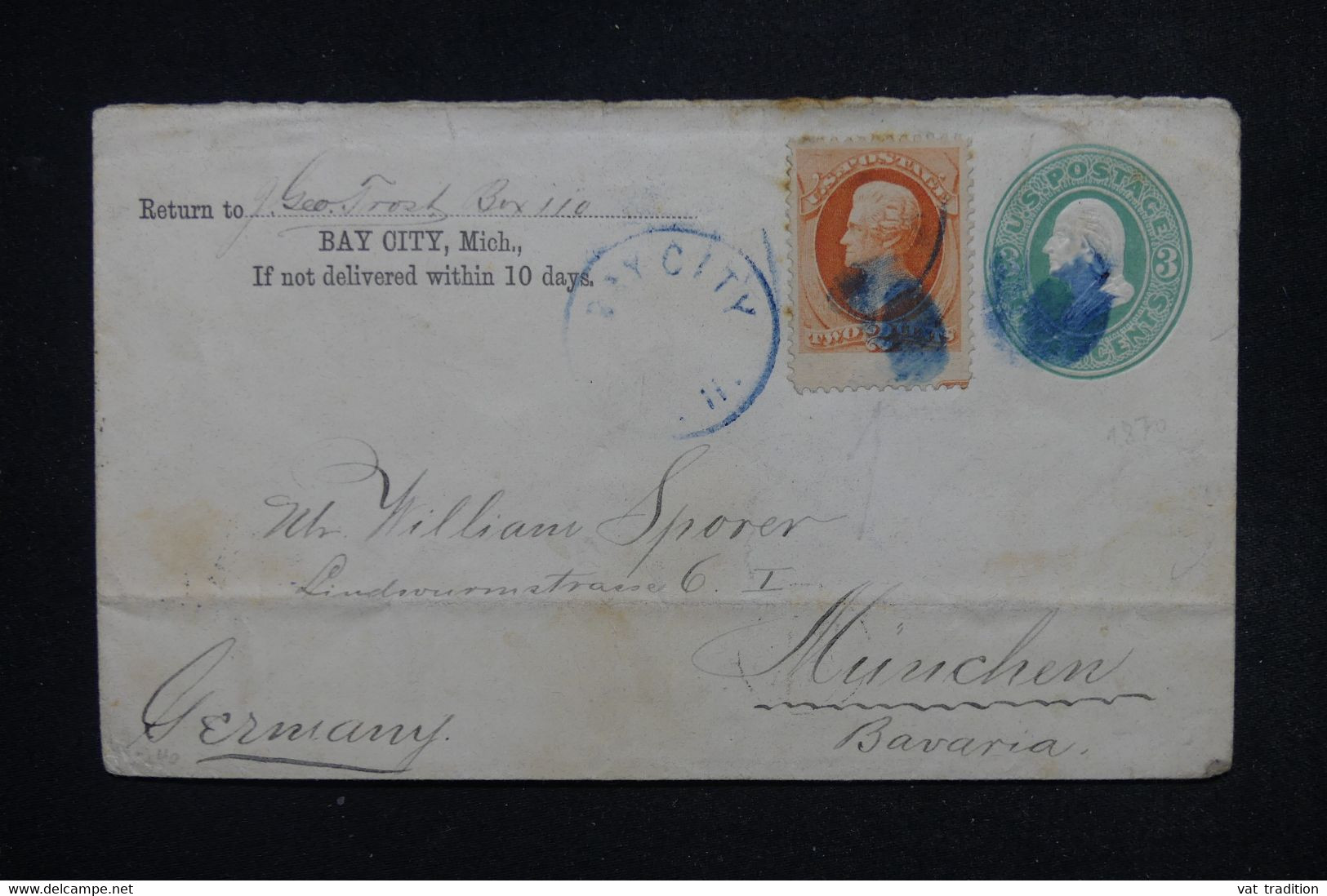ETATS UNIS - Entier Postal + Complément De New York Pour L 'Allemagne- L 118085 - ...-1900