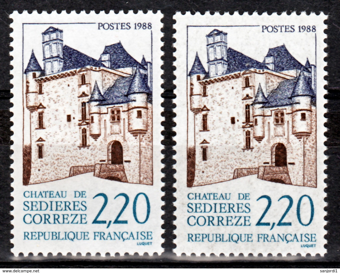 France 2546 Variété Gomme Tropicale  Et Normal Peu Visible Sur Scan Neuf ** TB MNH Sin Charnela - Ungebraucht