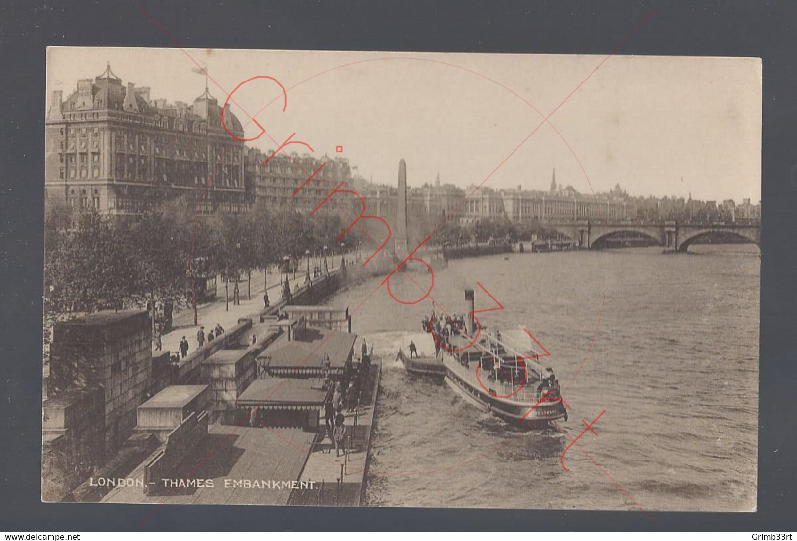 London - Thames Embankment - Postkaart - River Thames