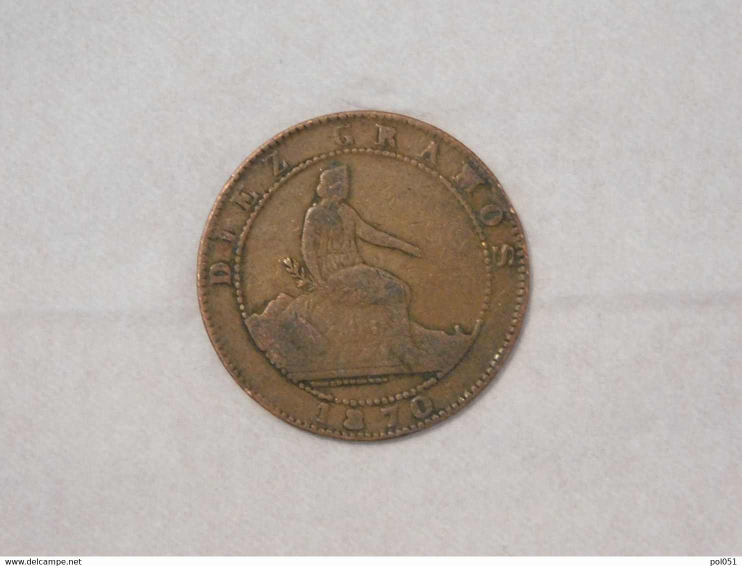 ESPAGNE SPAIN 10 DIEZ CENTIMOS CENT DE REAL 1870 - Münzen Der Provinzen