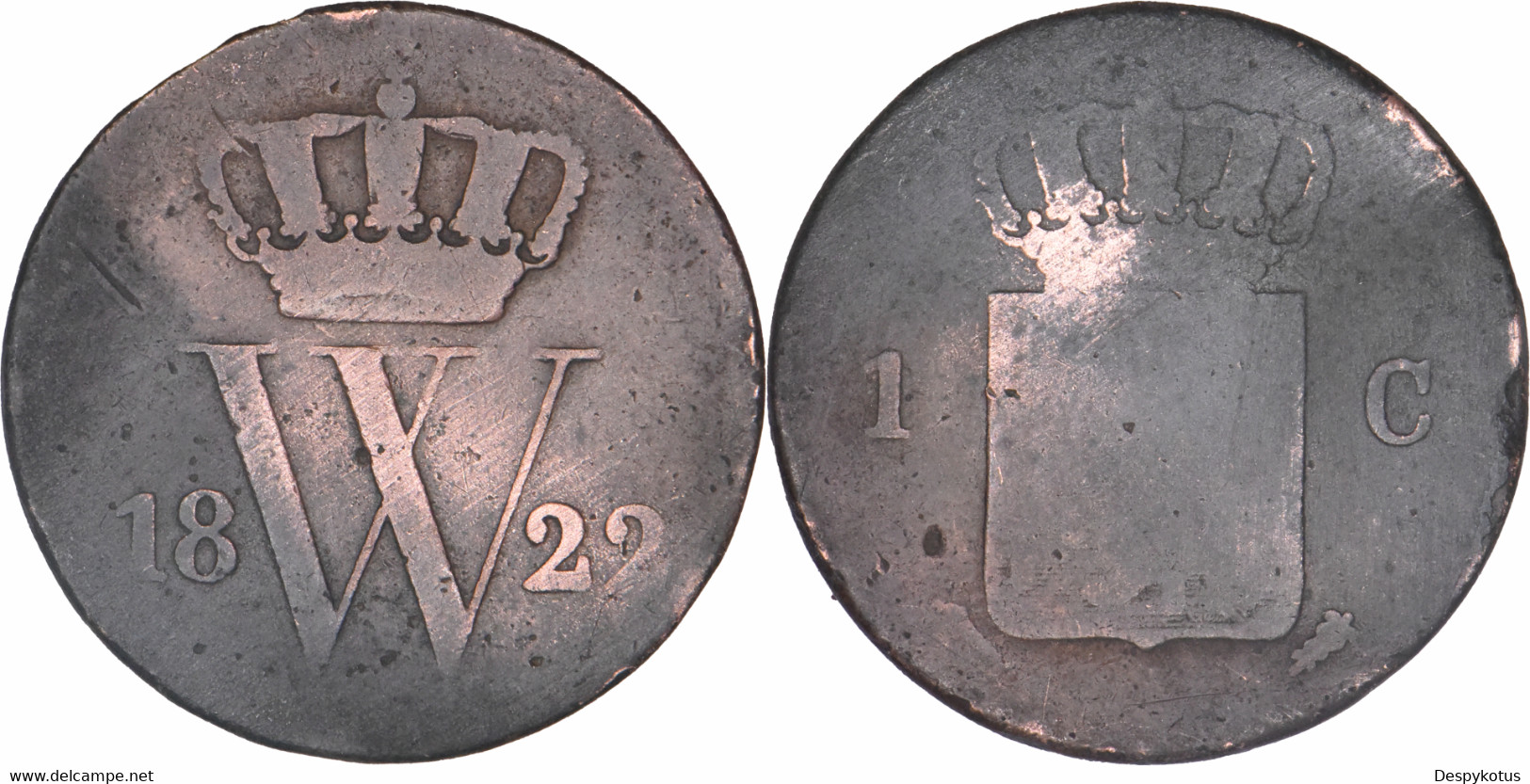 Pays-Bas - 1822 - Guillaume 1er - 1 Cent - 01-248 - 1815-1840: Willem I.