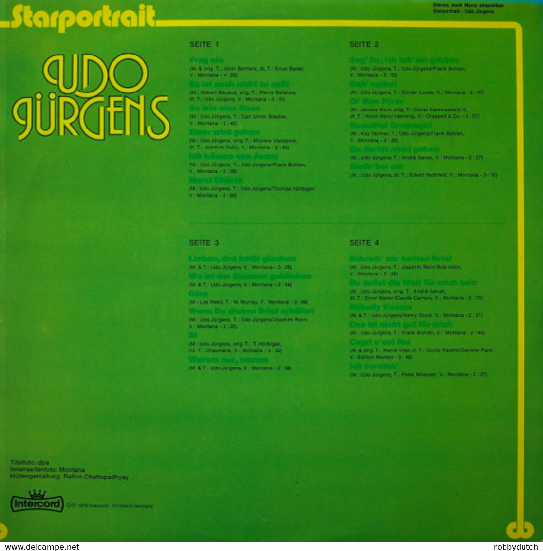 * 2LP *  UDO JÜRGENS - STARPORTRAIT (Holland 1976) - Other - German Music