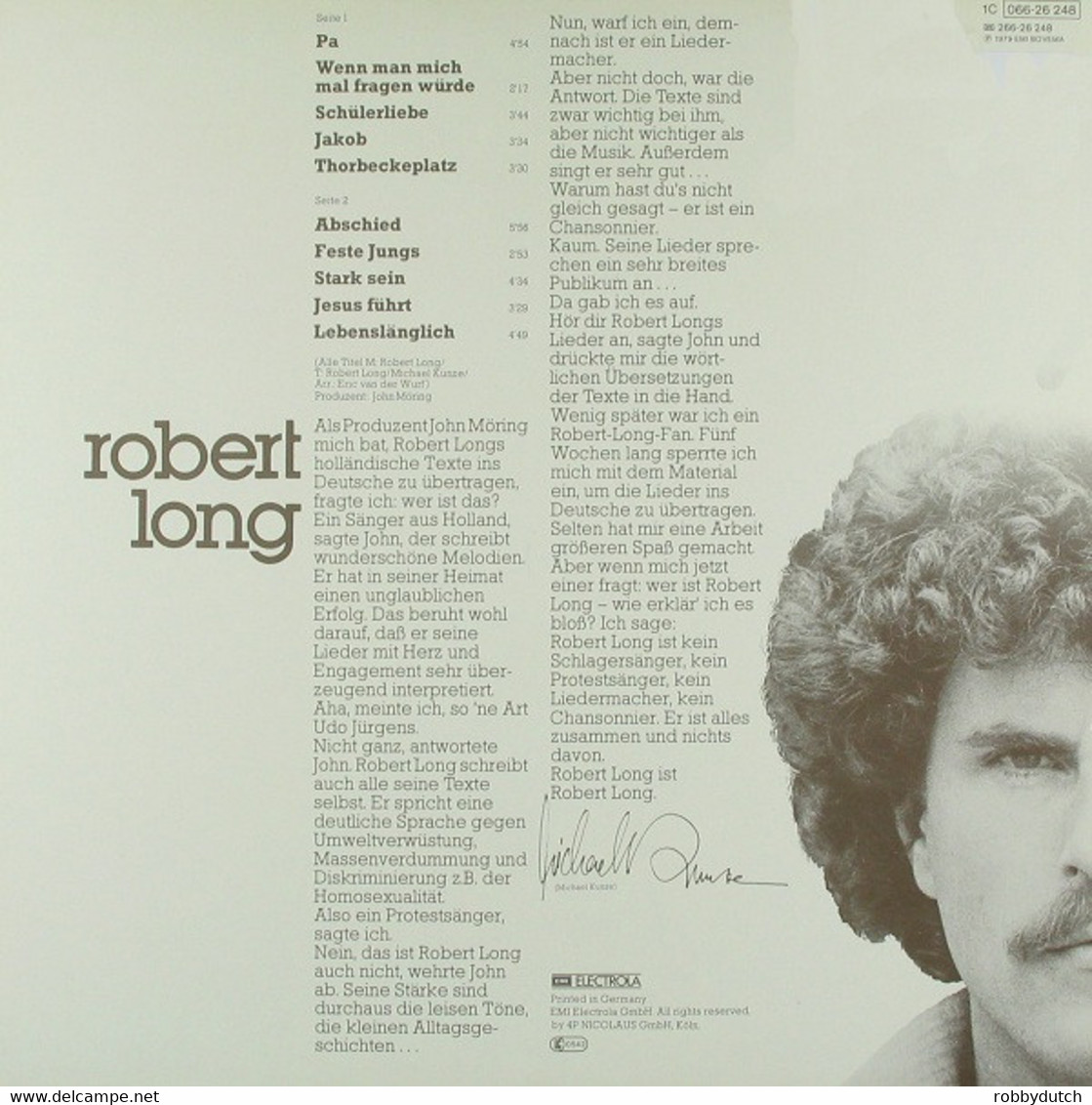 * LP *  ROBERT LONG - ÜBER KURZ ODER LANG (Germany 1979) - Otros - Canción Alemana