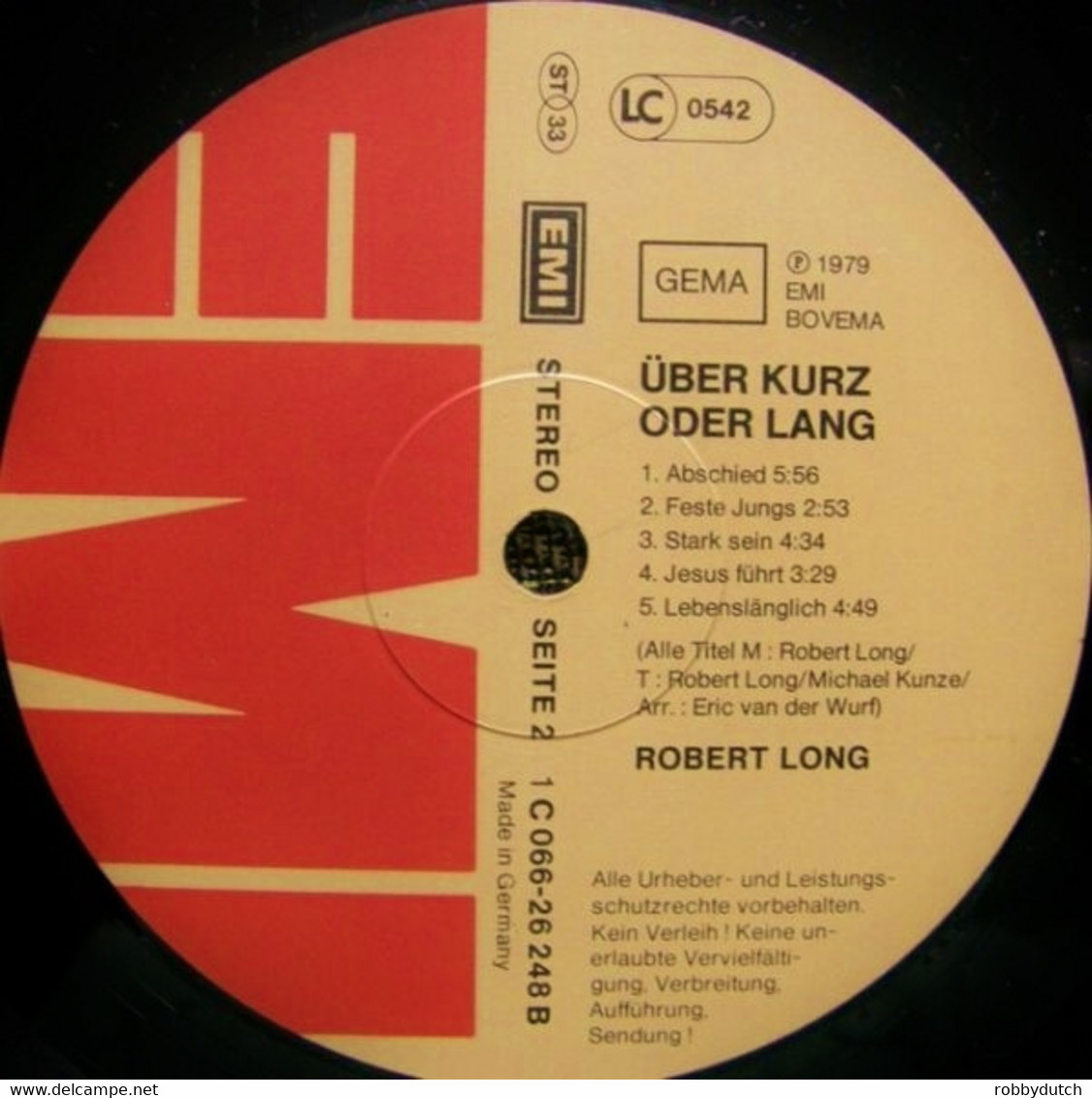 * LP *  ROBERT LONG - ÜBER KURZ ODER LANG (Germany 1979) - Sonstige - Deutsche Musik