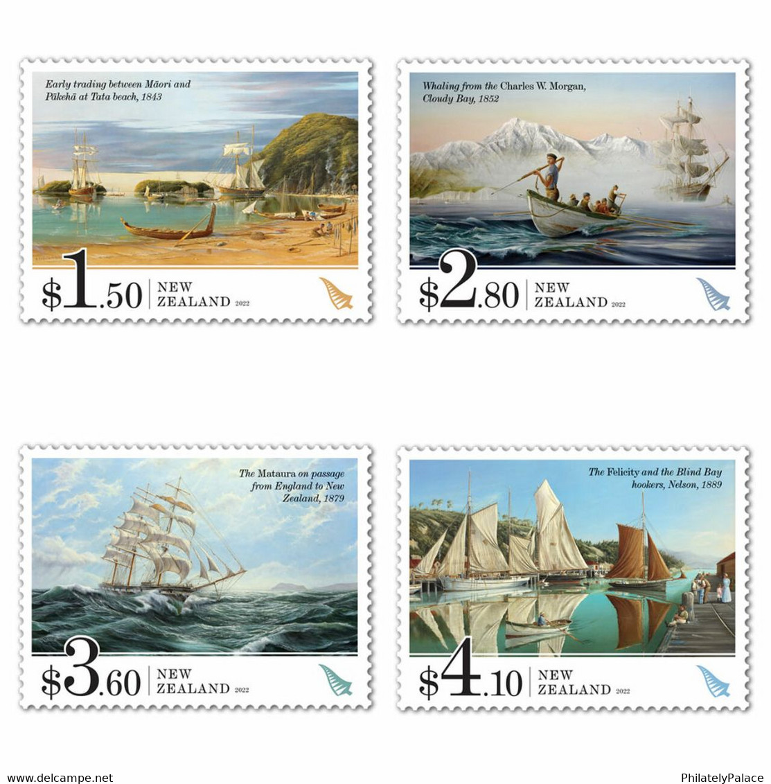 New Zealand *** 2022 Historic Ships Of The 19th Century , Ship, Transport, First Day Cover MNH  (**) - Brieven En Documenten