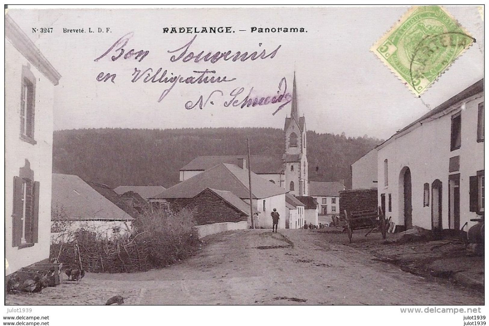 RADELANGE ..-- Panorama . 1908 Vers PARIS ( Mr Mme MAILARD ) . Voir Verso . - Martelange