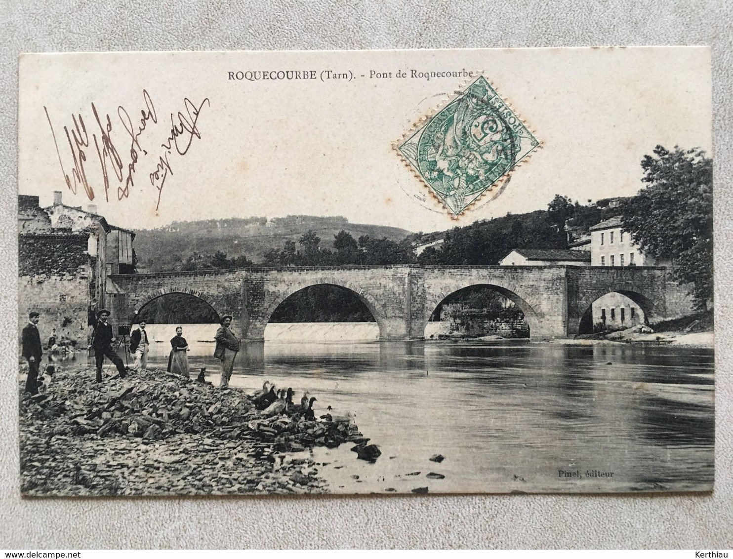 Roquecourbe : 3 CPA: Deux Vues Générales (différentes ) Et Pont De Roquecourbe (animée). Circulées 1907 - Roquecourbe