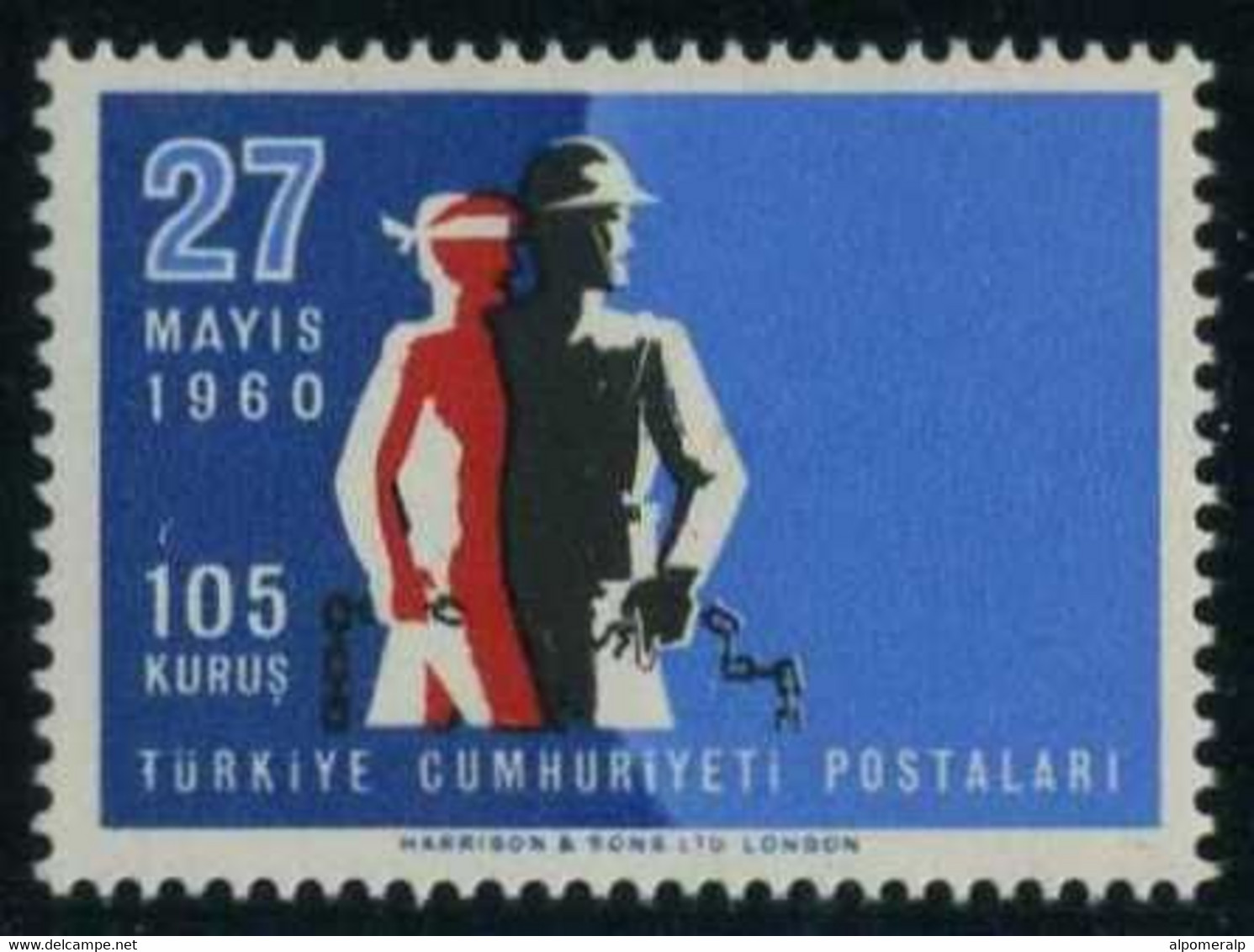 Türkiye 1960 Mi 1797 MNH Symbol: Youth And Militar Blasting Chains - Andere & Zonder Classificatie