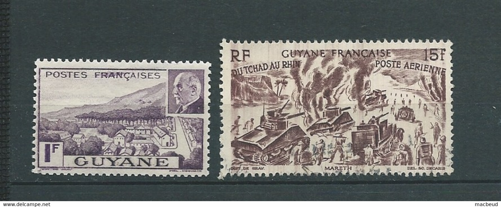 Lot De 2 Timbres De Guyane Française (*)  -  Bip 12004 - Autres & Non Classés