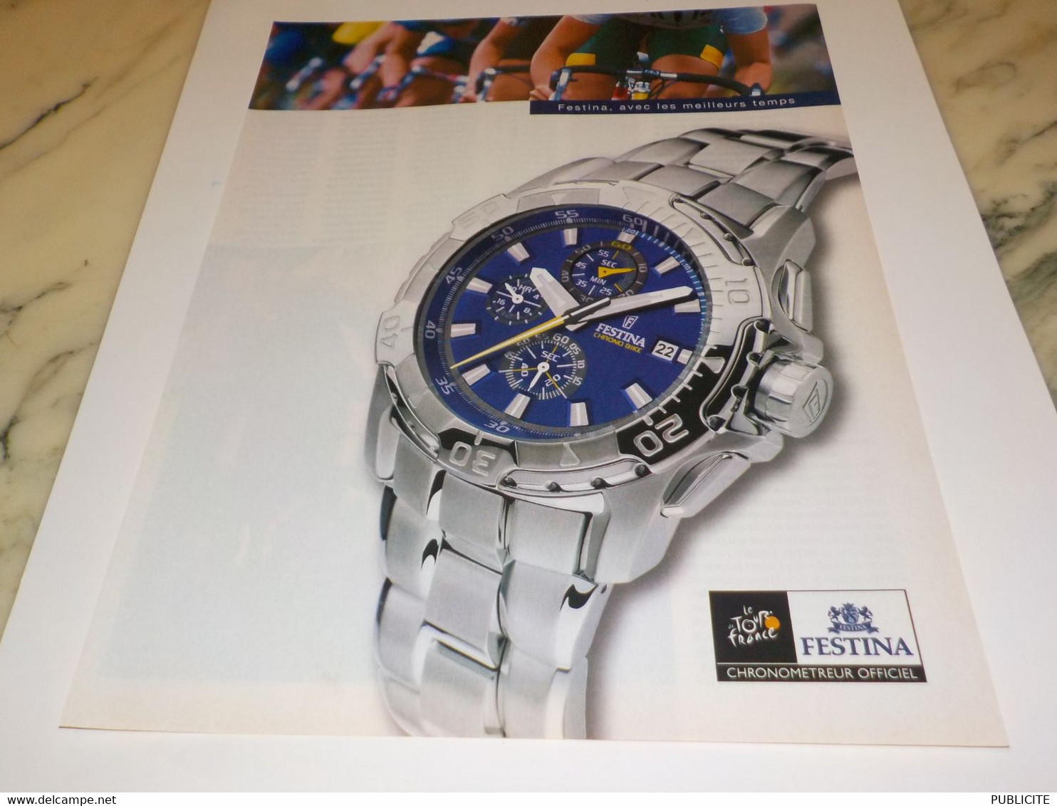 ANCIENNE PUBLICITE LE TOUR DE FRANCE MONTRE FESTINA  2006 - Autres & Non Classés