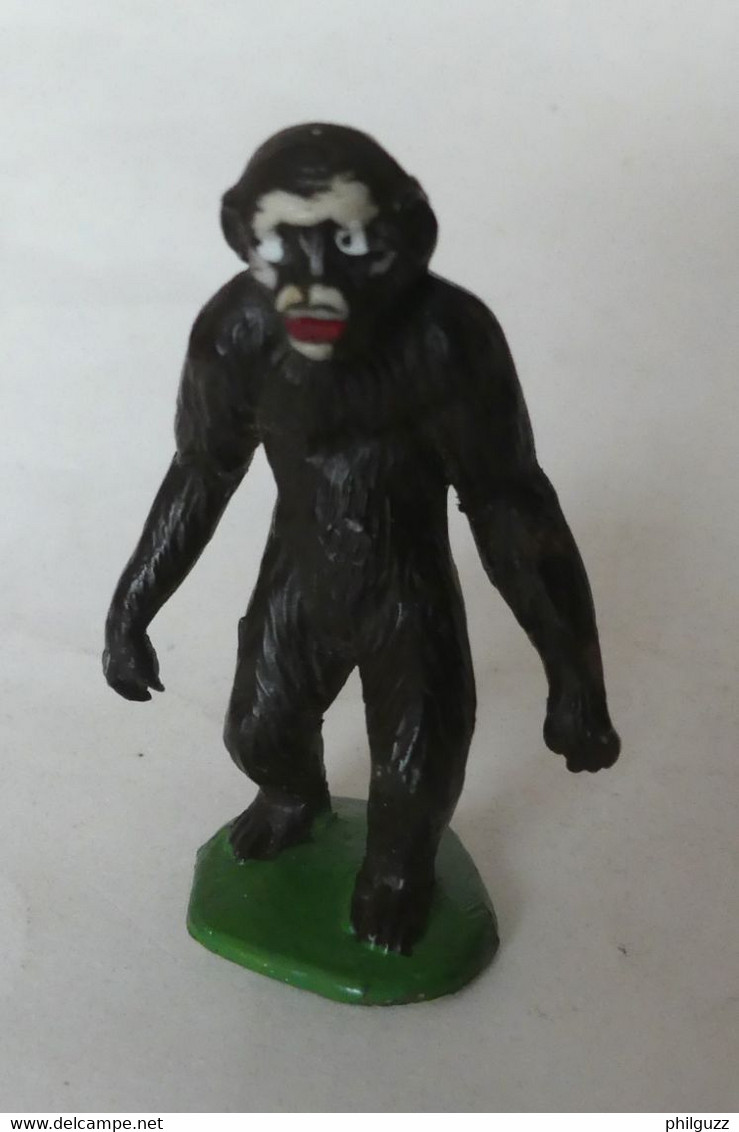 Figurine STARLUX  1953 - ANIMAUX - Singe GORILLE 715 ZOO Pas Clairet Elastolin Ougen Jim Cyrnos (2) - Autres & Non Classés