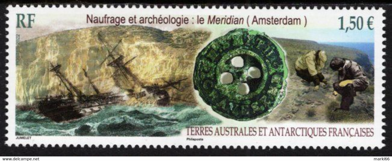 TAAF - 2022 - Shipwreck Archaeology - The Meridian Ship - Mint Stamp - Nuevos