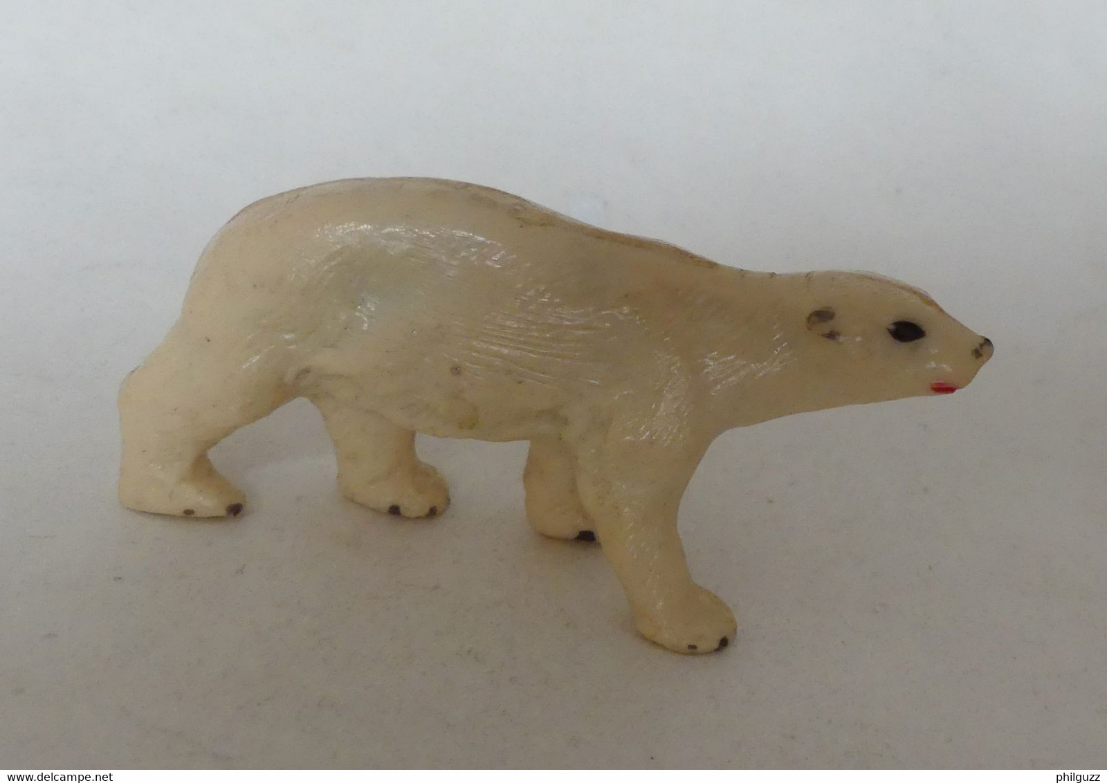 Figurine STARLUX  1953 - ANIMAUX - OURS BLANC 732 (1) ZOO Pas Clairet Elastolin Ougen Jim Cyrnos - Other & Unclassified