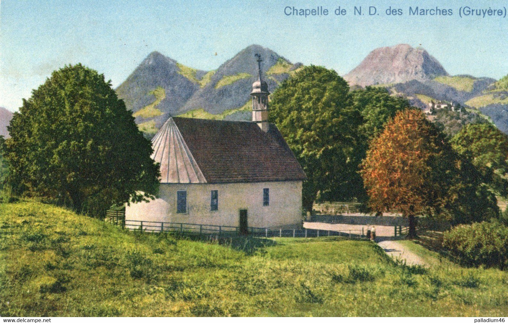 FRIBOURG BROC CHAPELLE DE NOTRE DAME DES MARCHES  GRUYERE - Glasson Bulle - Circulé - Broc