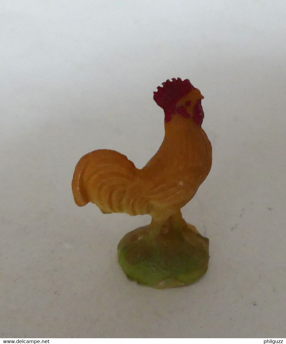 FIGURINE CLAIRET FERME COQ (2) Vers 1954 Pas Starlux - Pájaros – Gallinas & Gallos